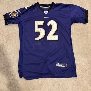 Reebok Old School Ray Lewis Baltimore Ravens Stitched Jersey Size Mens Large